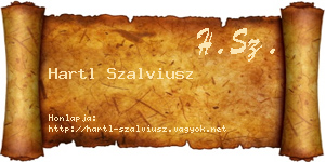 Hartl Szalviusz névjegykártya